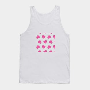 Pink hearts pattern Tank Top